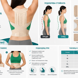 Коректор за стойка с твърди ребра Med Textile